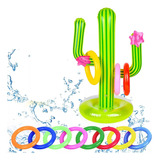 Piscinas Accesorios Juego Inflable Lanzar Anillos De Cactus