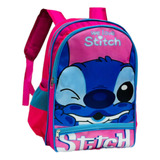 Mochila Escolar Infantil Grande De Costa Stitch 