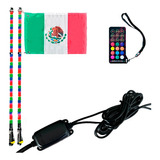 Antenas Led Rgb Gemelas Bluetooth 120cm Rzr Can Am X3 Par