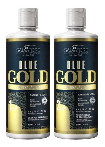 Kit Blue Gold Realinhamento Capilar 500 Ml