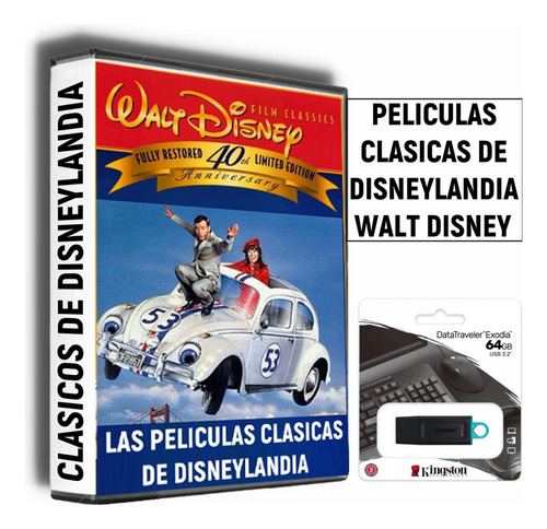 Peliculas Clasicas De Disneylandia Walt Disney En Usb