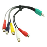 Adaptador Cable Plug De 2.5mm Y 3.5mm A 5 Rca Hembra