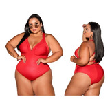 Maiô Body Feminino Plus Size Moda Praia Tendência Verão 2022