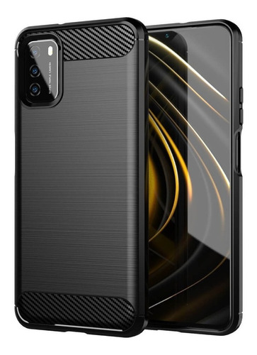 Funda Carbono Antishock Para Xiaomi Poco M3 Pro + Vidrio 9d