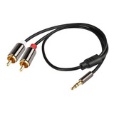 Cable Audio Auxiliar Plug Jack3.5 Mm Macho 2rca Chapado Oro 