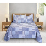 Cubrecama Quilt Con 2 Fundas Doble Faz Queen 230x250 Verano!