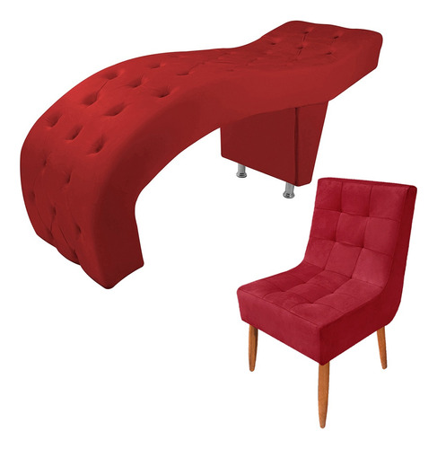 Maca Cílios Luxo Veludo Vermelho E Cadeira Brinde