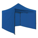 Toldo Retráctil 3x3 + Pared Lateral Color Azul