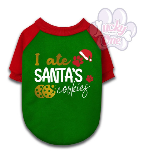 Ropa Para Perro Sueter Navideño Personalizado Santas Cookies