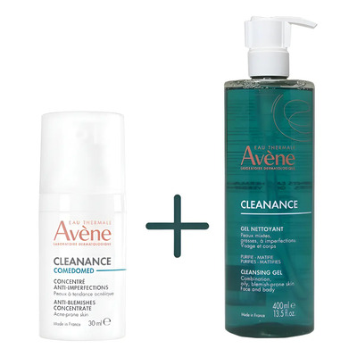 Avene Gel Limpiador Cleanace400ml + Cleanance Comedomed 30ml | Envío gratis
