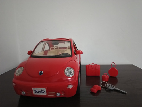 Barbie Coche Rojo Volkswagen Escarabajo México Con Accesorio