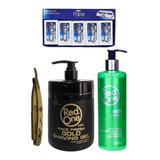 Set Aftershave Gel Afeitar 1l Portanavaja Gold Y Dorco Prime