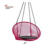 Cadeira De Balanço Suspensa Luxo Rosa P/ Casa Jardim Piscina