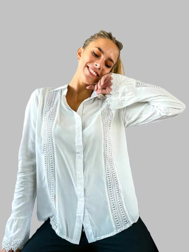 Camisa De Broderi Mujer Otoño/invierno