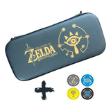 Case Capa Estojo Nintendo Switch Zelda + 4 Grip Zelda