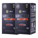 2 Lipo Burn Hardcore Termogenico Gold Nutrition 120 Tabs