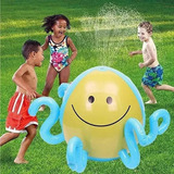 Pulpo Inflable Rociador Agua Juegos Niños Verano Diversion 