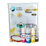 Kit 4 Tintas Sublimación 70. Ml. + Papel + Cinta Colormake