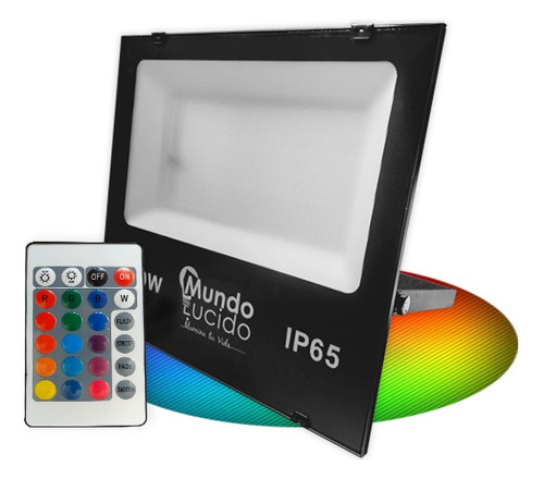 Reflector Led Rgb Multicolor 400watts, C/control Exterior