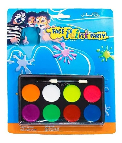 Pintura Facial Fantasia Para Niños 8 Colores  Face Painting 