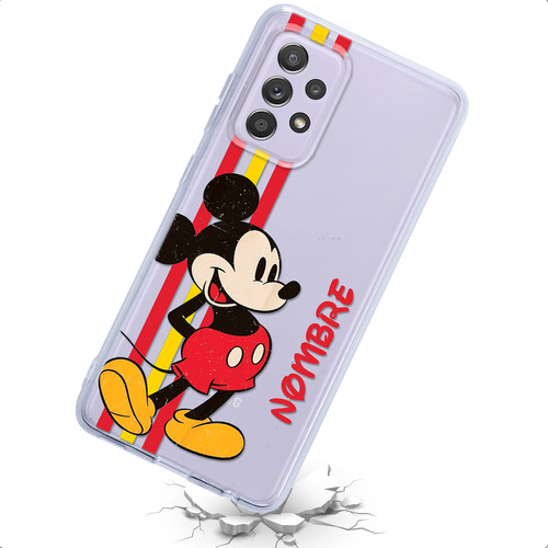 Funda Para Galaxy Mickey Mouse Personalizada Nombre