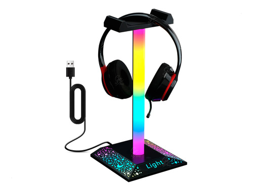 Soporte Led Multicolor Para Auriculares Gaming Escritorio