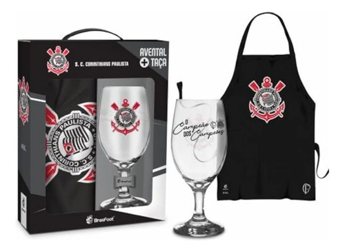 Taça E Avental De Churrasqueiro - Corinthians Licenciado