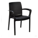 Sillon De Jardin Plastica Guinea Rattan Grafito. Voss 2000