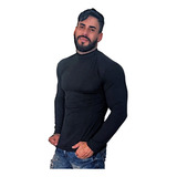 Blusa Masculina Gola Alta Cacharrel Manga Longa Viscolycra 