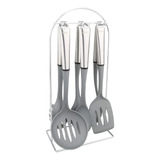 Set X6 Utensilios Cocina Hudson Espatula Cucharon Soporte