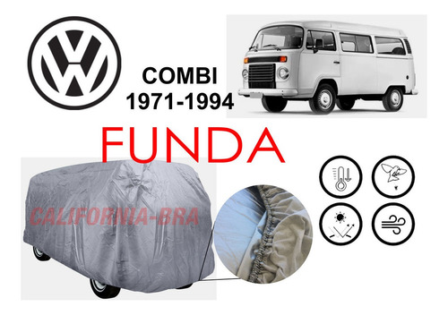 Funda Cubierta Lona Cubre Vw Combi 1971 1994