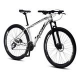 Bicicleta Aro 29 Krw Alumínio 24 Vel Freio A Disco X42 Cor Branco/preto Tamanho Do Quadro 19