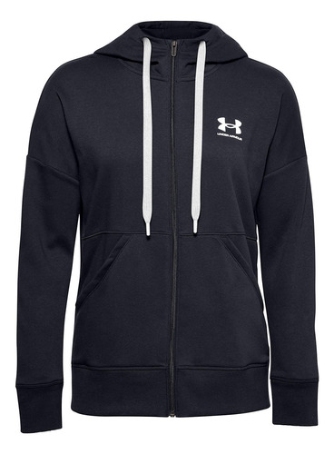 Polerón Mujer Rival Fleece Fz Hood Negro Under Armour