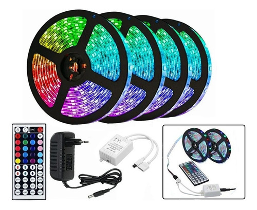 20 Metros Multicolor Rgb Led Tira Rollo Decoración Luces