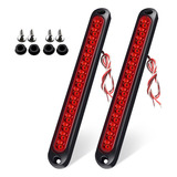 Pack 2 Barra Led Luz Lateral 15led -autocamión- 12/24v Rojo