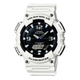 Reloj Casio Aq-s810wc-7a Para Caballero Blanco/ Negro Color De La Correa Blanco Color Del Bisel Blanco