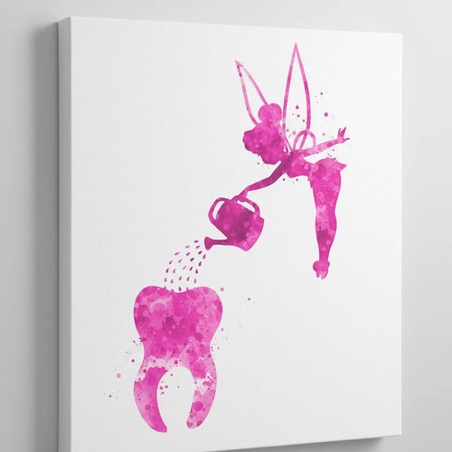 Cuadros Decorativos Para Dentistas, Hada Con Muela: 40x50cm-