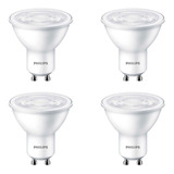 Pack 4 Ampolletas Philips Gu10 3.8w Luz Cálida