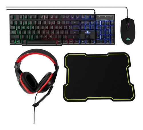 Kit Teclado, Mouse, Mousepad, Diadema Yeyian Ykh-20708 