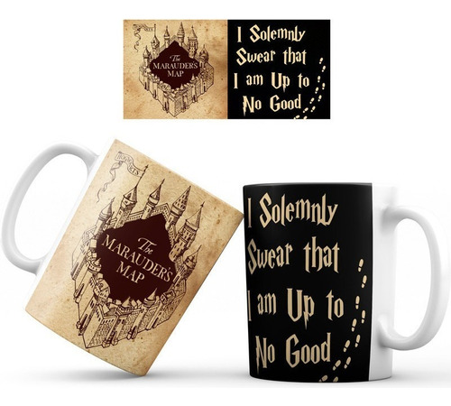 Mug Taza Harry Potter Regalo Colección Frases Mapa