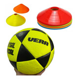 Combo Futbol. Pelota N4 Medio Pique + 20 Conos Tortugas-vera