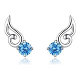 Aretes Plata Mujer Esterlina 925 Alas De Angel Regalo