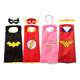 Capas Disfraz Super Hero Dc Comics Pack 4 Niñas Rubies ;o