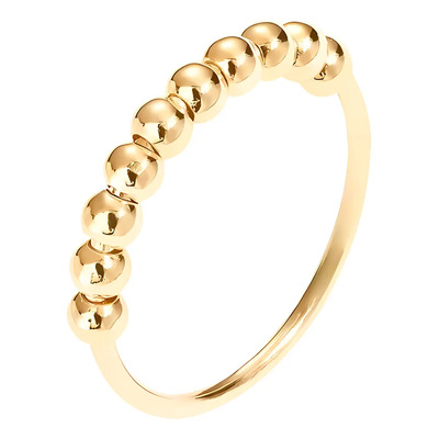 Anillo Antiestres Para Mujer Giratorio Joyeria Antiansiedad Color Dorado Talla 11