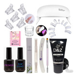 Kit Poligel Polygel 30g D&z Unhas Presilha Acrílica Pincel