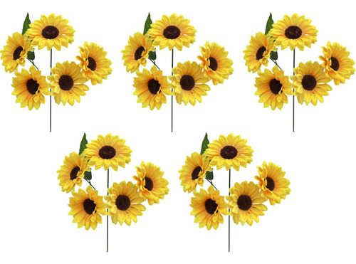 Girasoles Artificiales, 5 Piezas