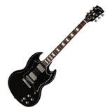 Guitarra Electrica Gibson Sg Standard Color Negro Material Del Diapasón Palo De Rosa Orientación De La Mano Diestro