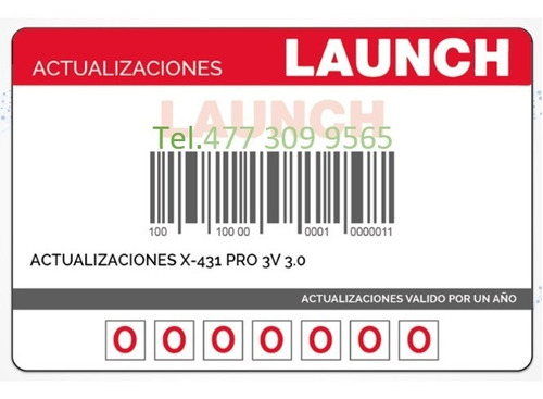 Licencia Actualización Escaner Automotriz Launch X431 Pro3