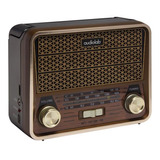Radio Retro Fm Usb Sd Mp3 Batería Audiolab