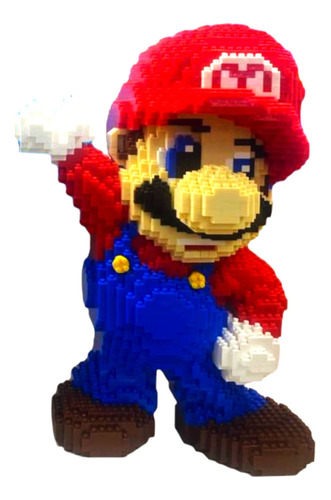 Mario Fichas Luigi Bowser Bloques Mini Para Armar Juguetes